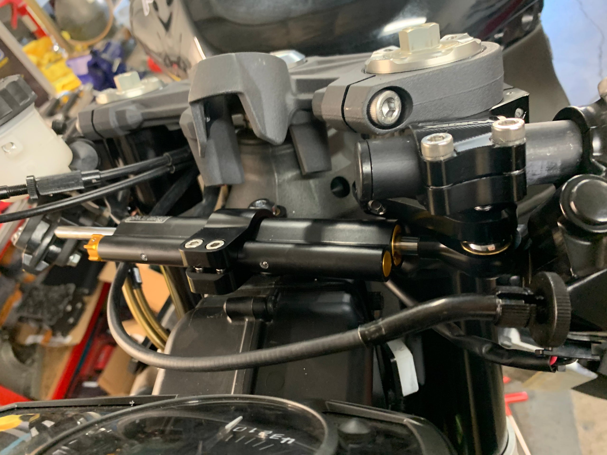 TXP ZX6R Steering Stabilizer/Limiter Mount TXPerformance